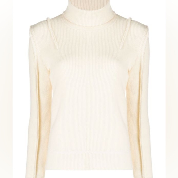 R13  R 13 Japenese Fabric roll-neck ribbed-knit jumper Small - Picture 1 of 7